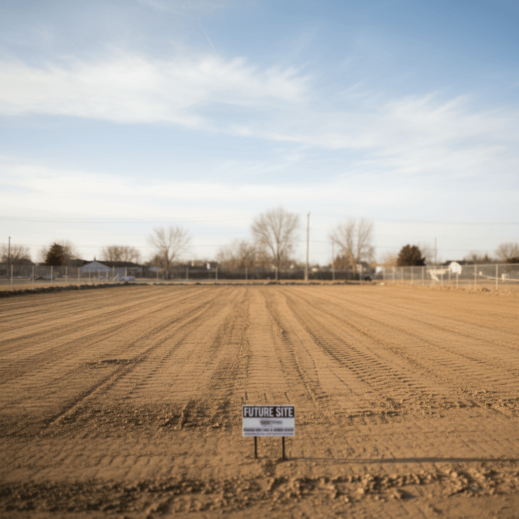 Clean graded ground after demolition work is complete